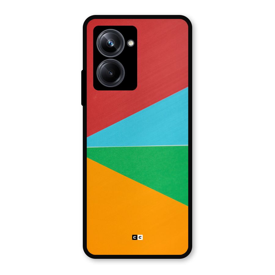 Summer Abstract Metal Back Case for Realme 10 Pro