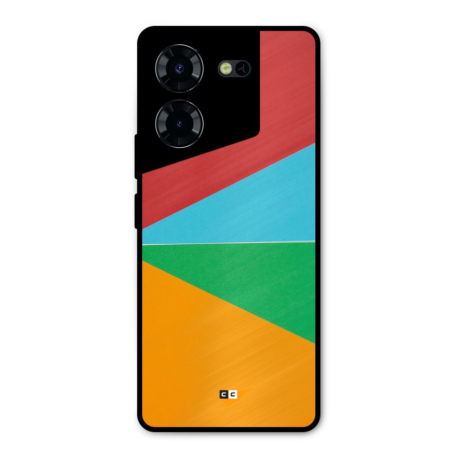 Summer Abstract Metal Back Case for Tecno Pova 5 Pro 5G