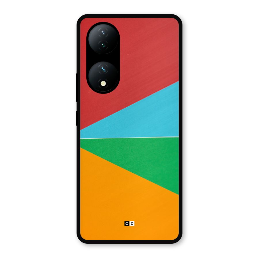 Summer Abstract Metal Back Case for Vivo T2