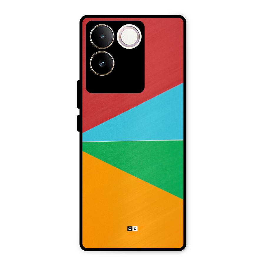 Summer Abstract Metal Back Case for Vivo T2 Pro