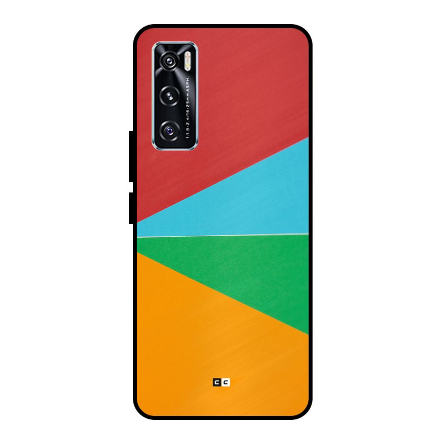 Summer Abstract Metal Back Case for Vivo V20 SE