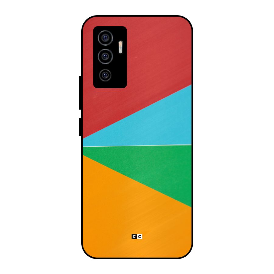 Summer Abstract Metal Back Case for Vivo V23e