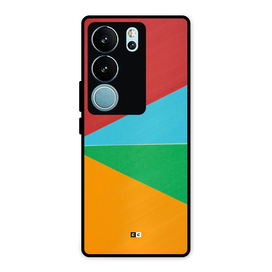 Summer Abstract Metal Back Case for Vivo V29