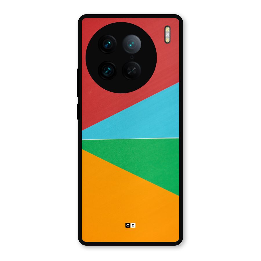 Summer Abstract Metal Back Case for Vivo X90 Pro