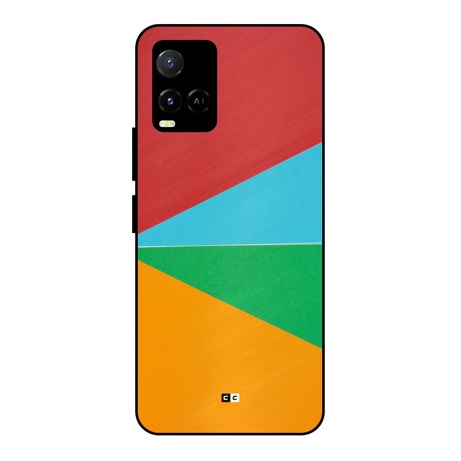 Summer Abstract Metal Back Case for Vivo Y21A
