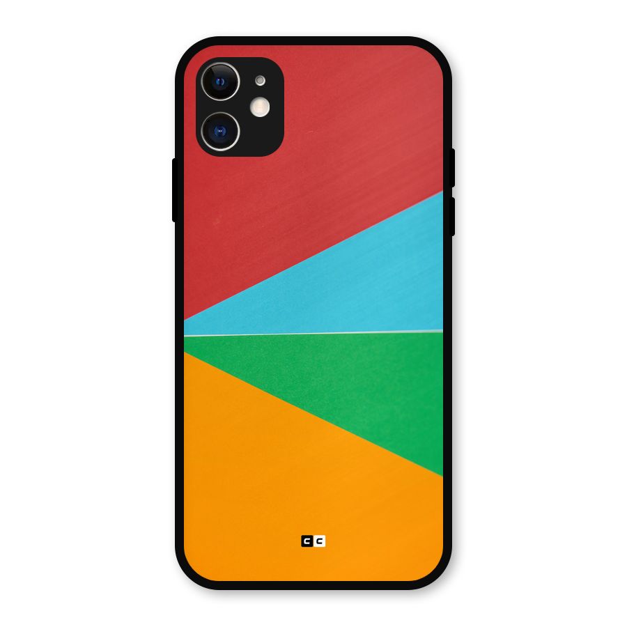 Summer Abstract Metal Back Case for iPhone 11