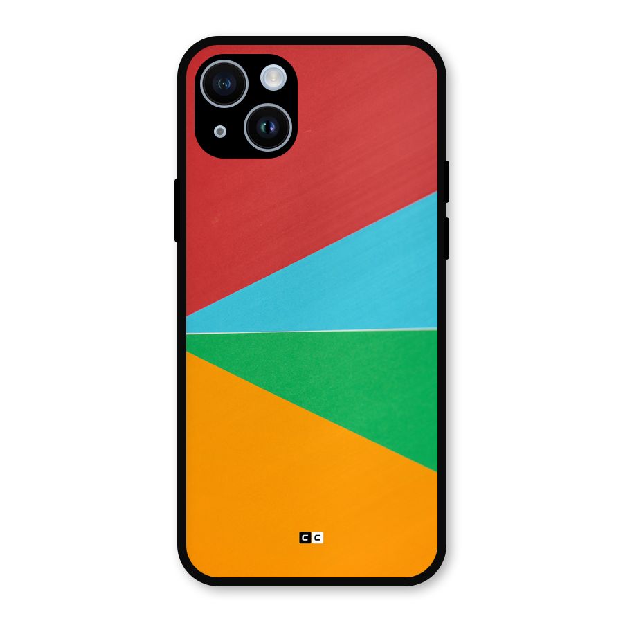 Summer Abstract Metal Back Case for iPhone 14