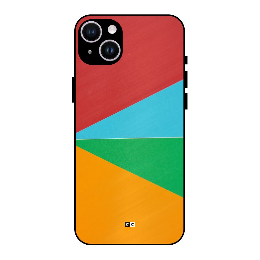Summer Abstract Metal Back Case for iPhone 14 Plus