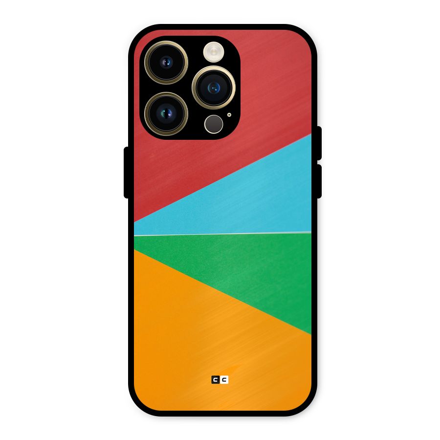 Summer Abstract Metal Back Case for iPhone 14 Pro
