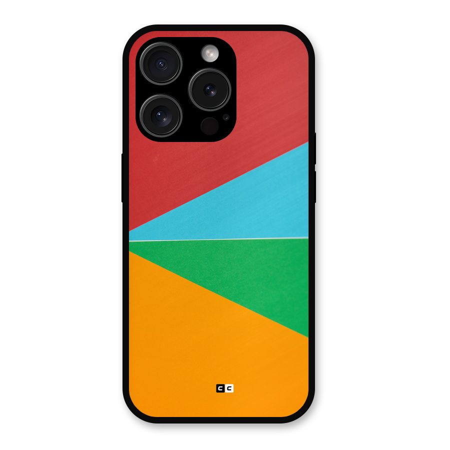 Summer Abstract Metal Back Case for iPhone 15 Pro