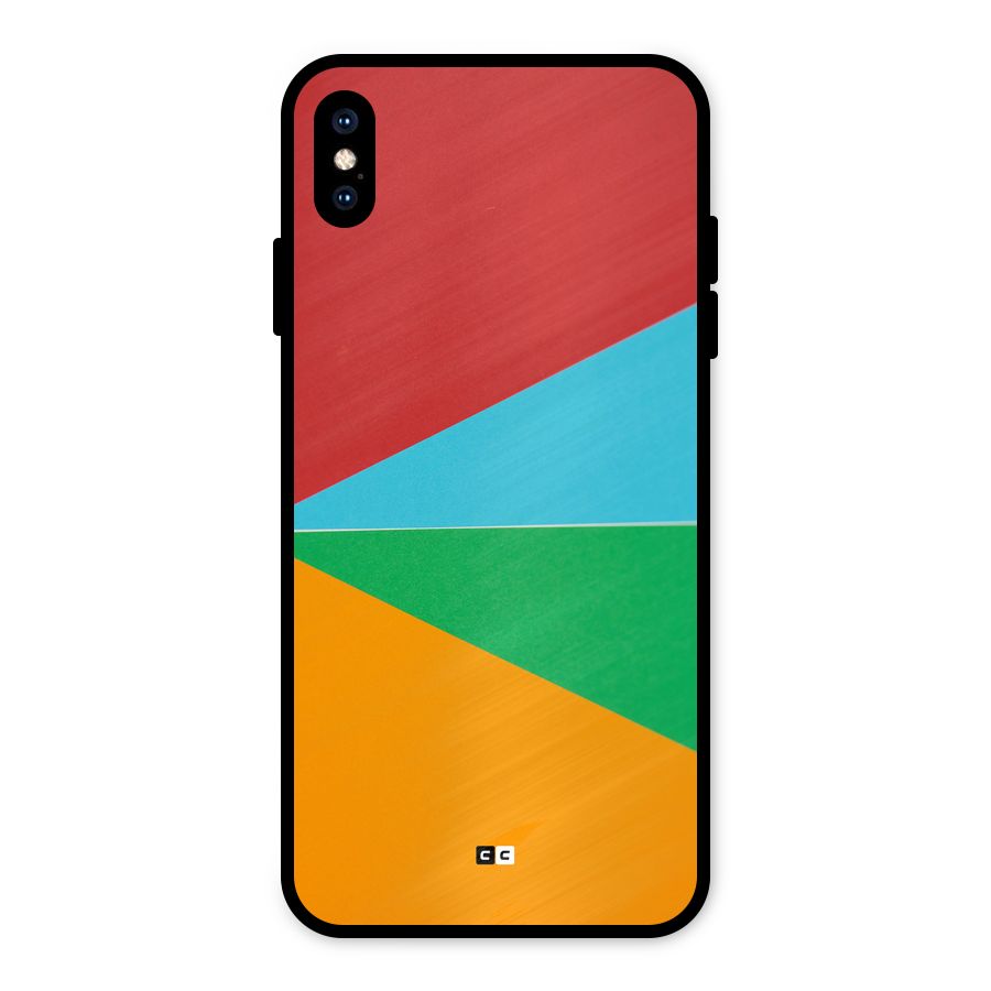 Summer Abstract Metal Back Case for iPhone XS Max