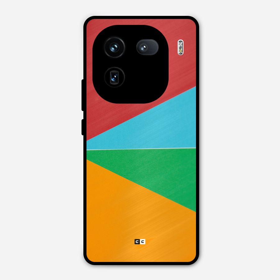 Summer Abstract Metal Back Case for iQOO 12