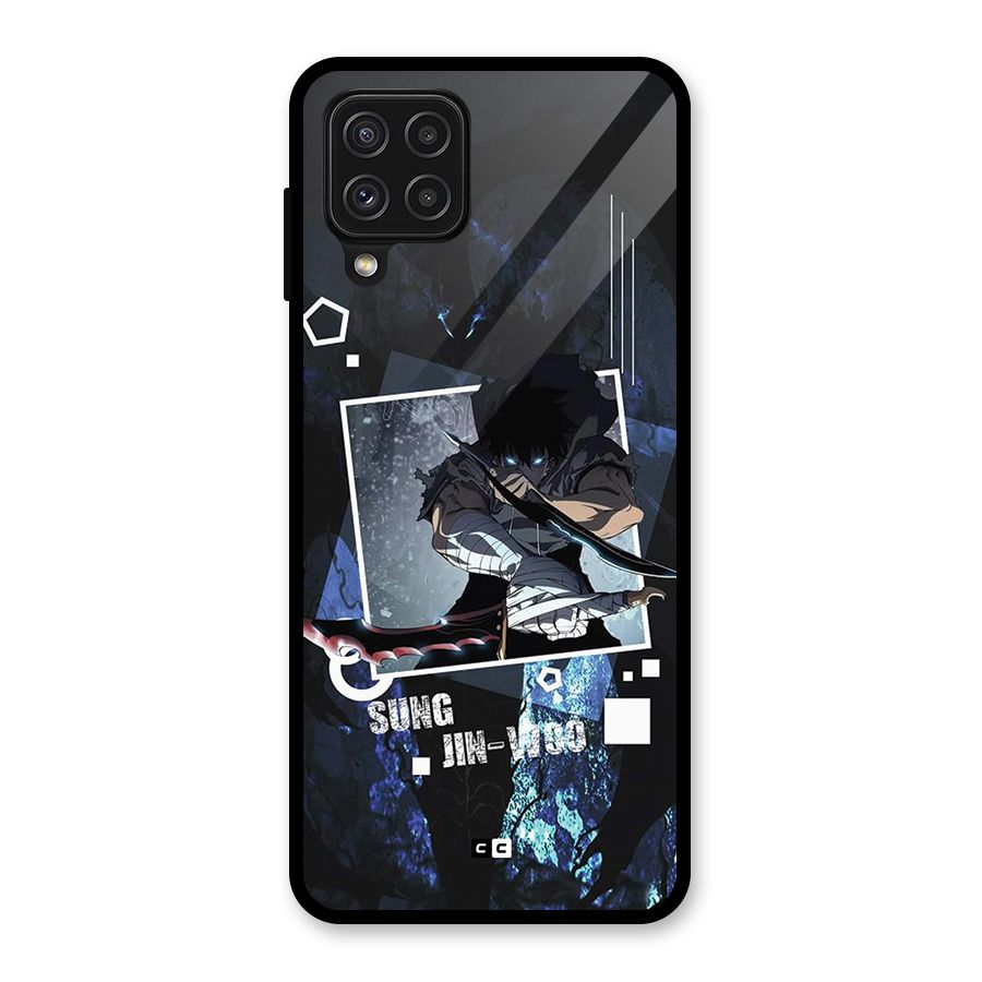 Sung Jinwoo In Battle Glass Back Case for Galaxy A22 4G
