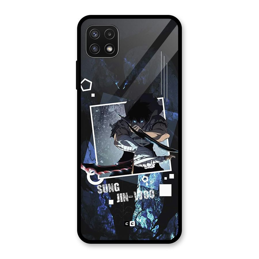 Sung Jinwoo In Battle Glass Back Case for Galaxy A22 5G