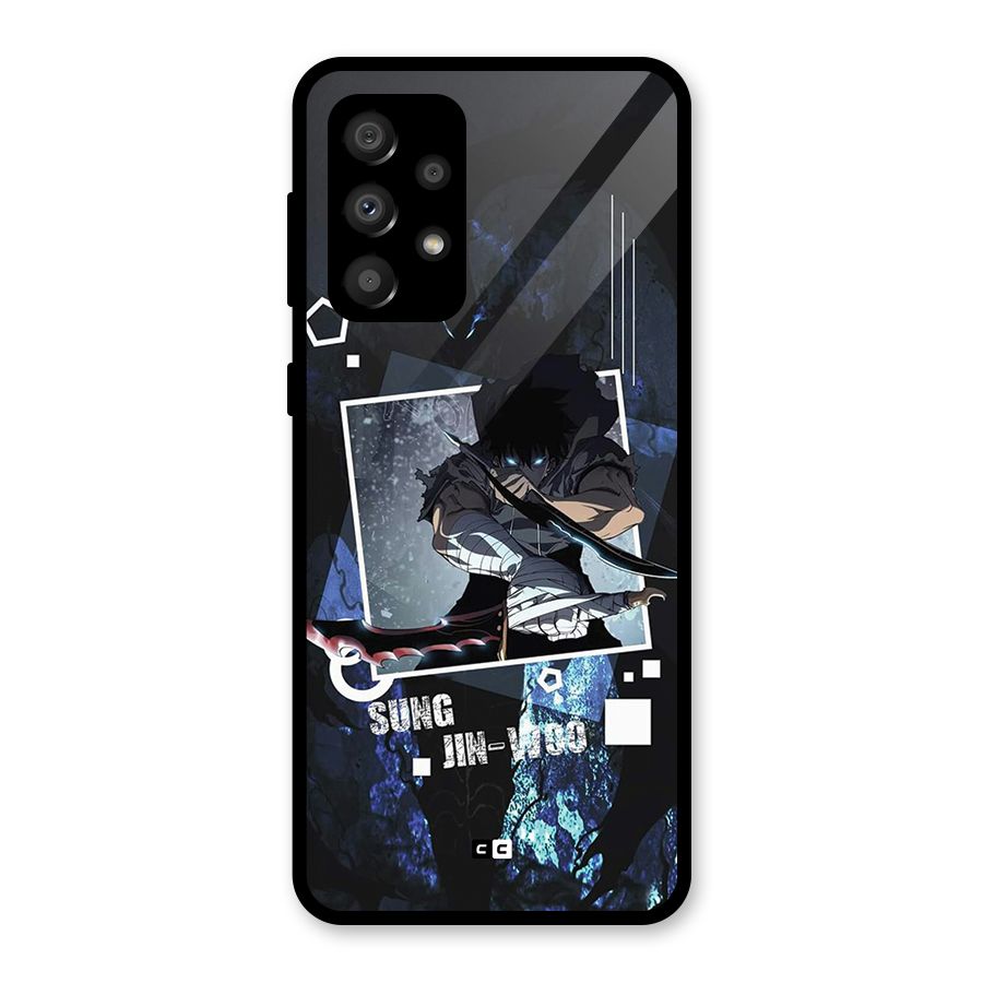 Sung Jinwoo In Battle Glass Back Case for Galaxy A32