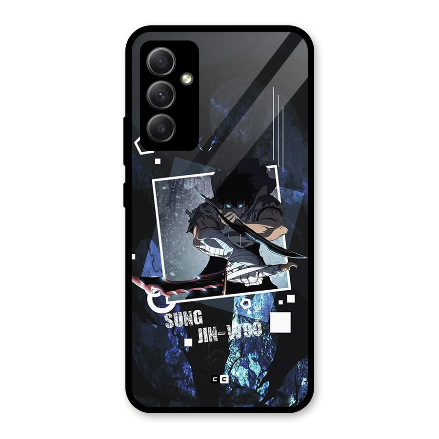 Sung Jinwoo In Battle Glass Back Case for Galaxy A34