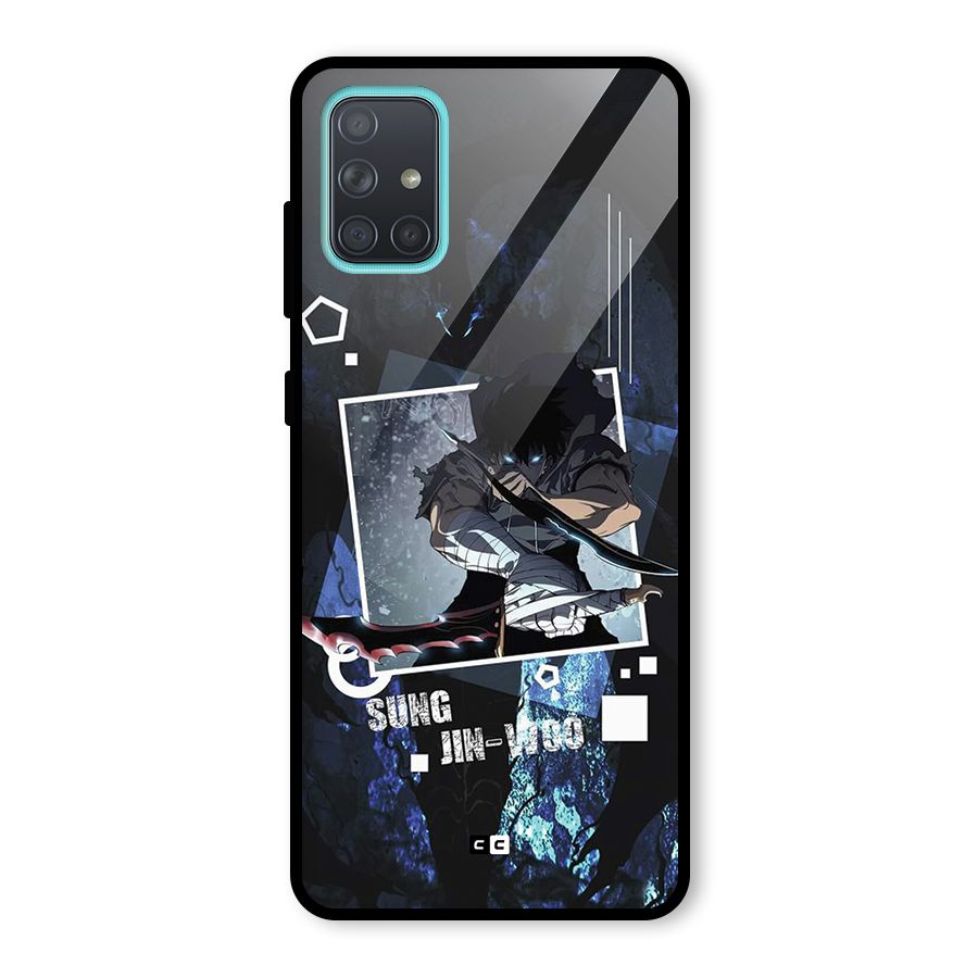 Sung Jinwoo In Battle Glass Back Case for Galaxy A71