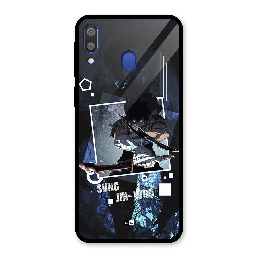 Sung Jinwoo In Battle Glass Back Case for Galaxy M20
