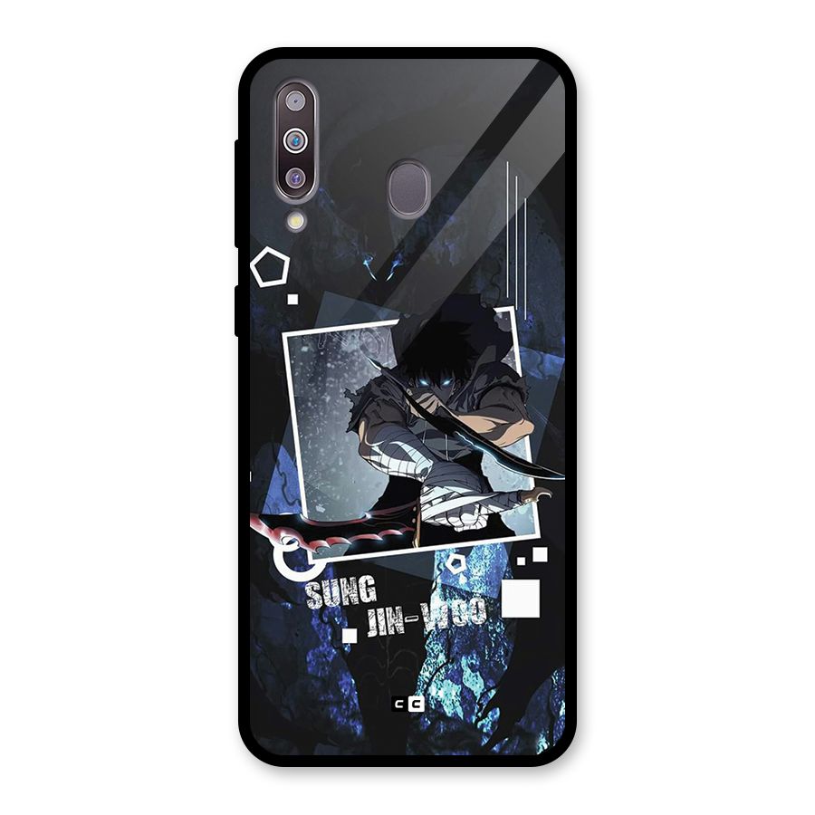 Sung Jinwoo In Battle Glass Back Case for Galaxy M30