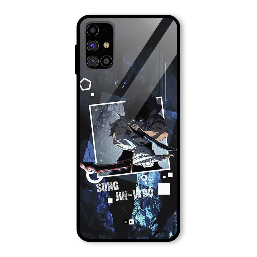 Sung Jinwoo In Battle Glass Back Case for Galaxy M31s