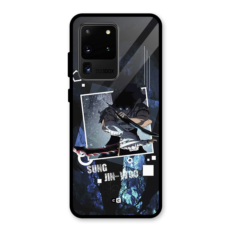 Sung Jinwoo In Battle Glass Back Case for Galaxy S20 Ultra
