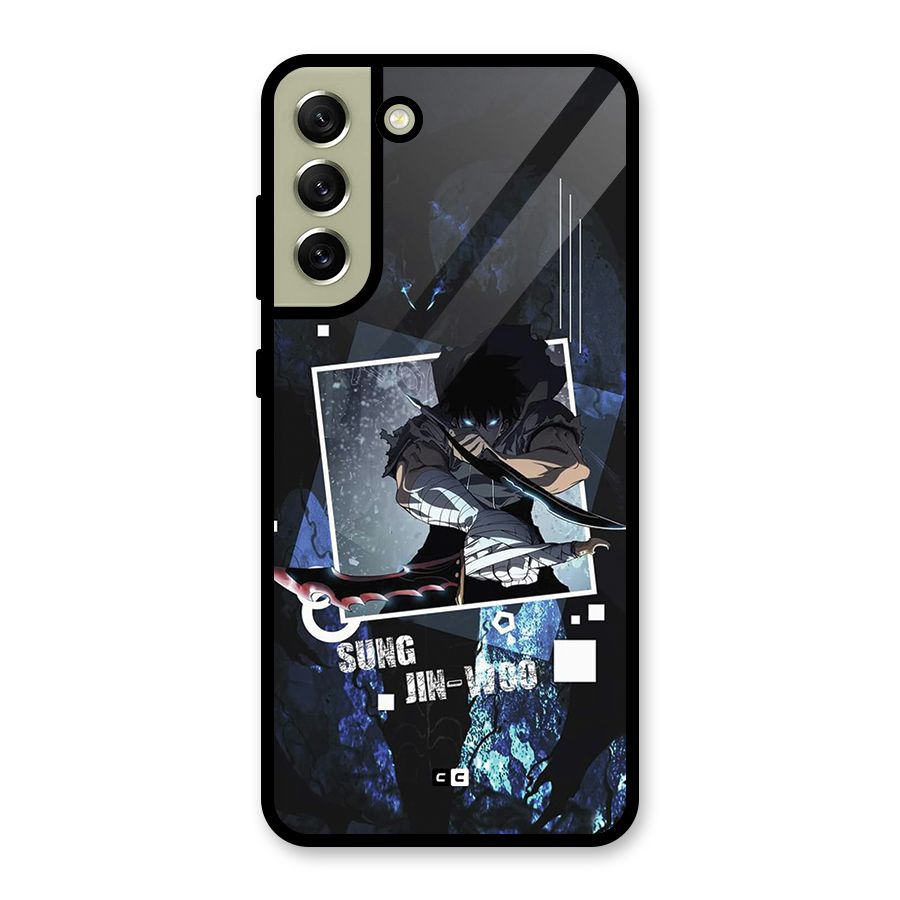 Sung Jinwoo In Battle Glass Back Case for Galaxy S21 FE 5G