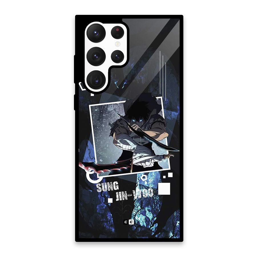 Sung Jinwoo In Battle Glass Back Case for Galaxy S22 Ultra 5G