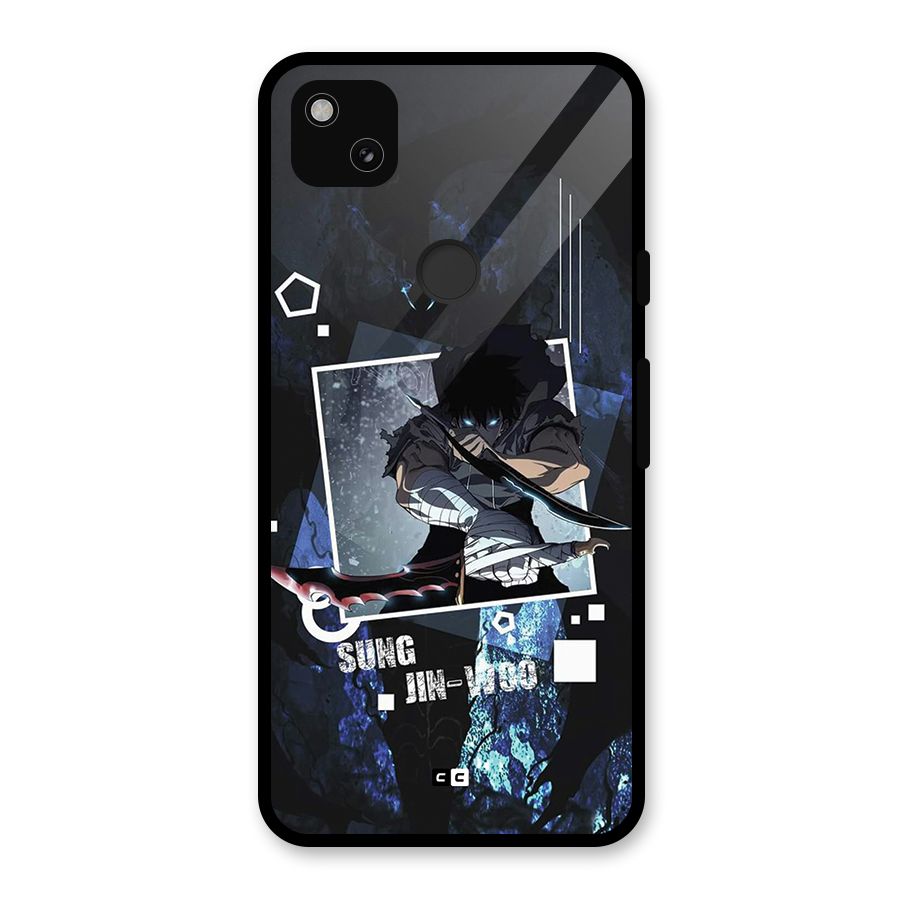 Sung Jinwoo In Battle Glass Back Case for Google Pixel 4a
