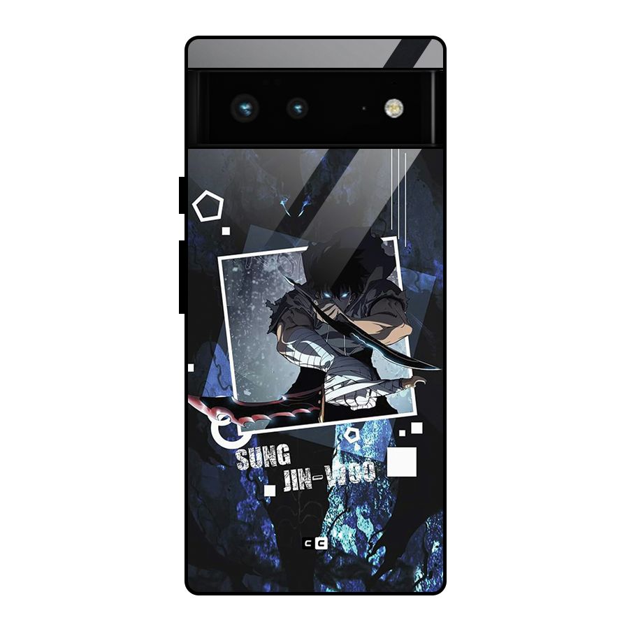 Sung Jinwoo In Battle Glass Back Case for Google Pixel 6