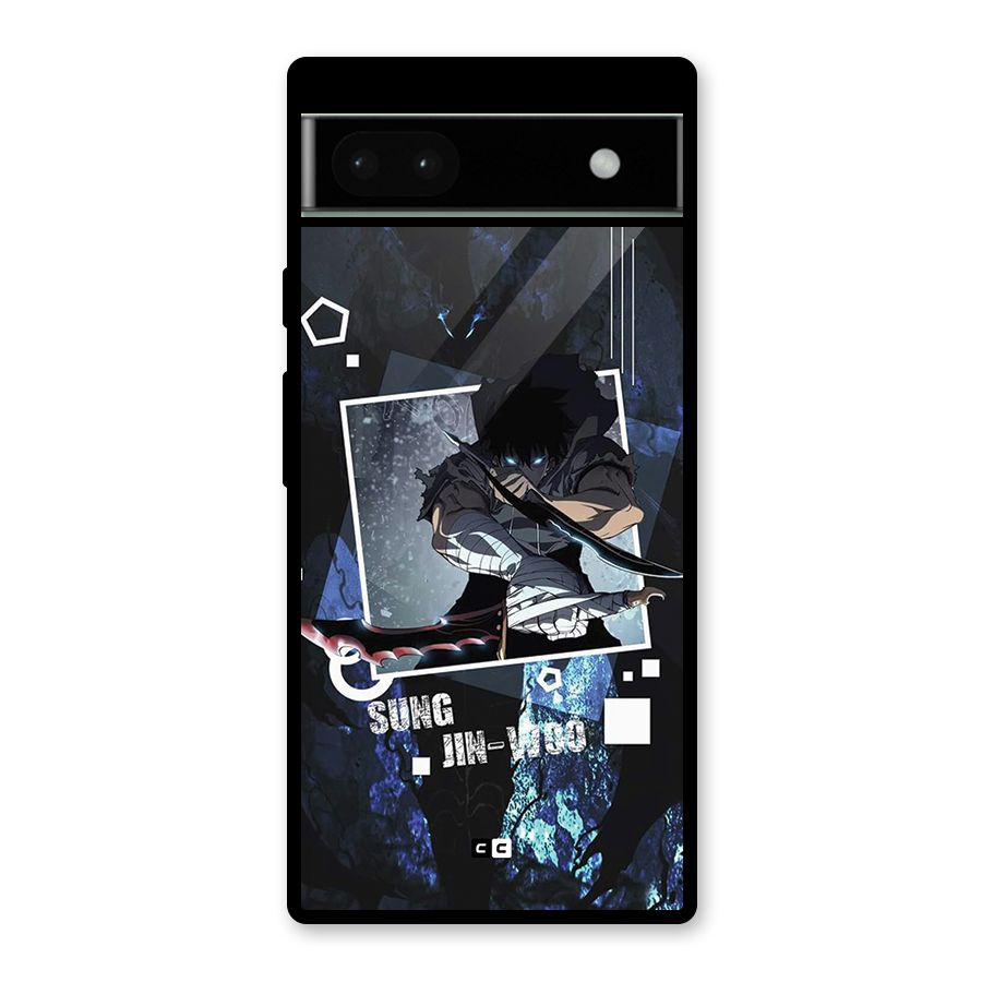 Sung Jinwoo In Battle Glass Back Case for Google Pixel 6a
