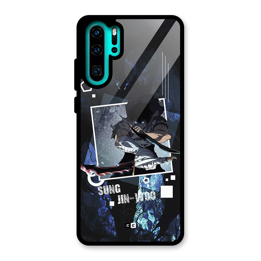 Sung Jinwoo In Battle Glass Back Case for Huawei P30 Pro
