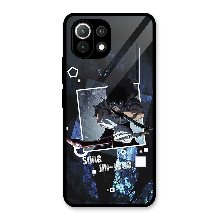 Sung Jinwoo In Battle Glass Back Case for Mi 11 Lite