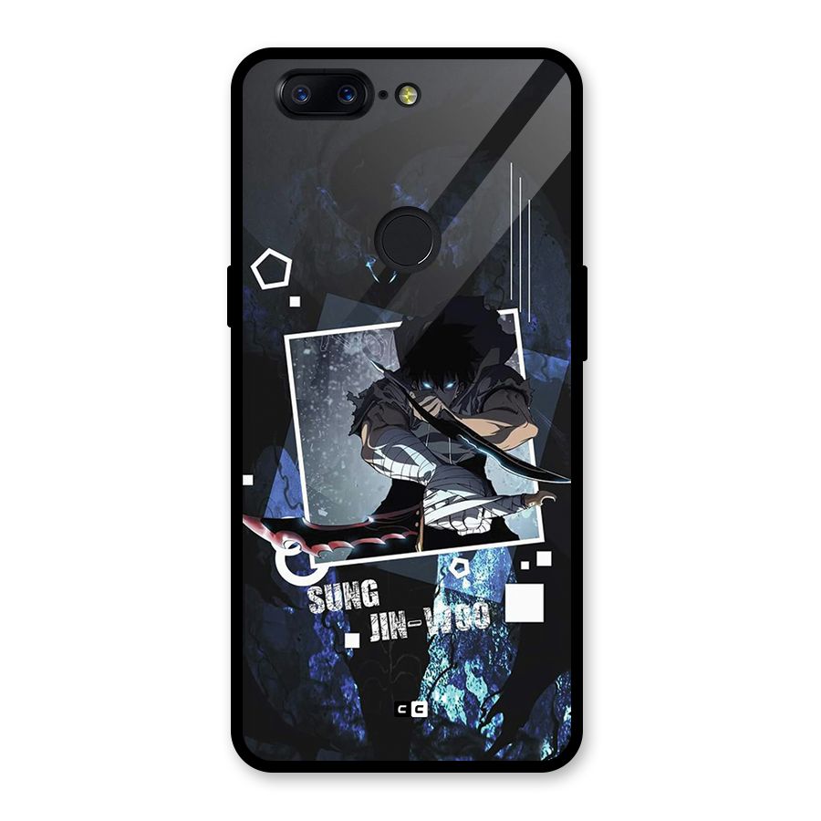 Sung Jinwoo In Battle Glass Back Case for OnePlus 5T