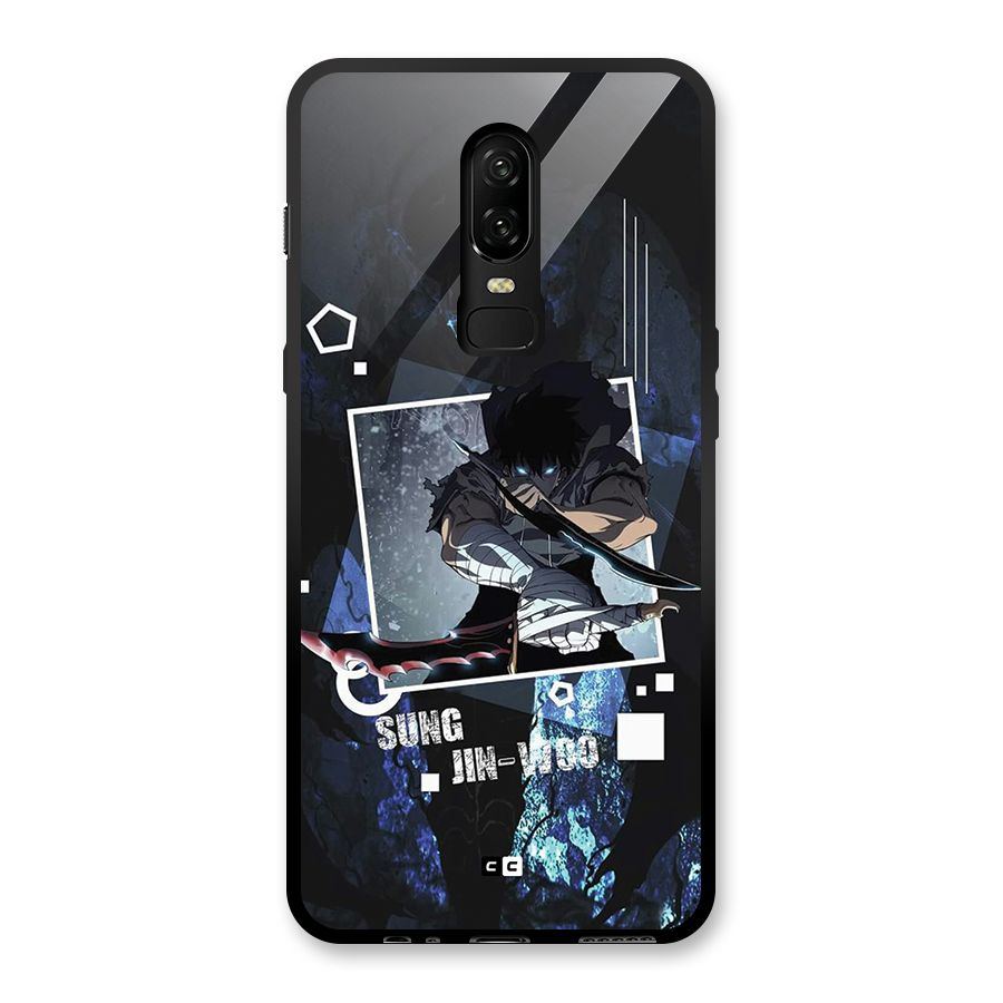 Sung Jinwoo In Battle Glass Back Case for OnePlus 6