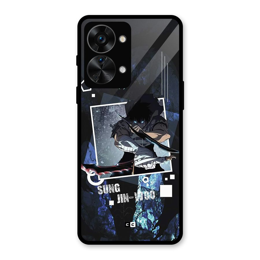 Sung Jinwoo In Battle Glass Back Case for OnePlus Nord 2T
