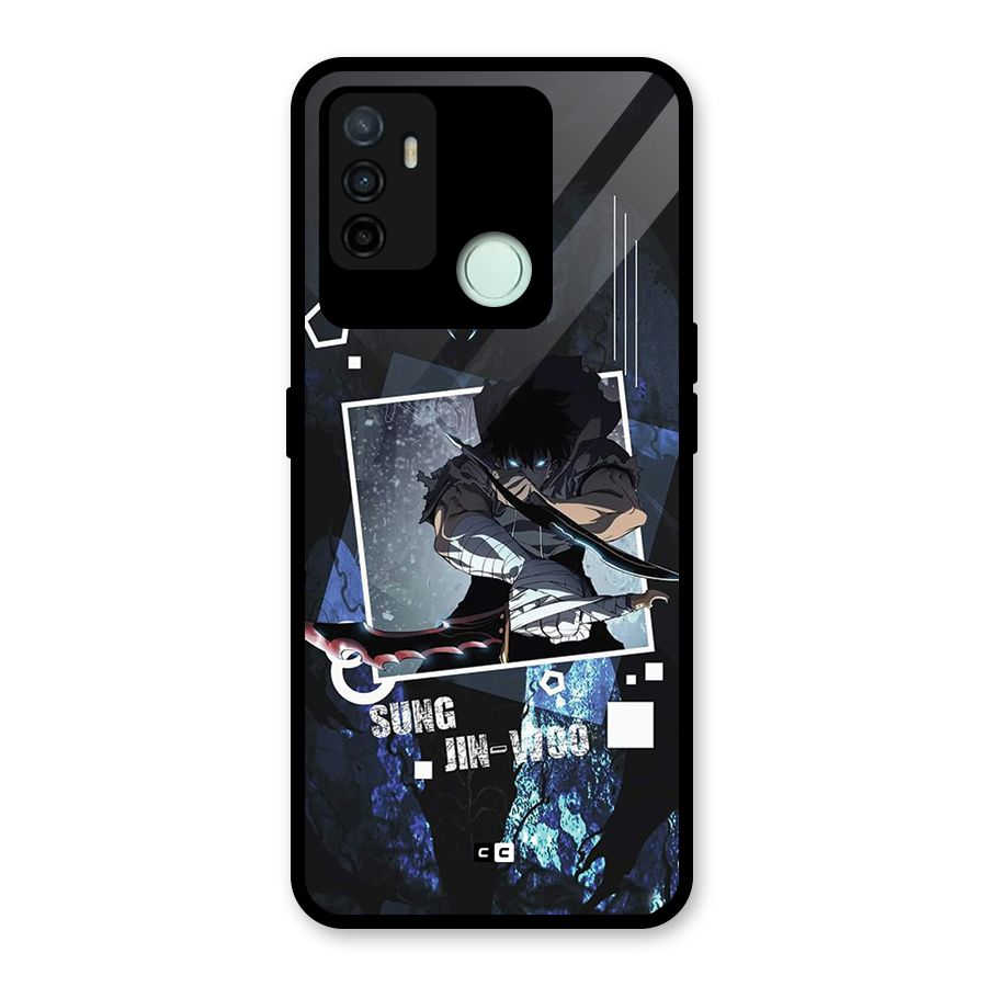 Sung Jinwoo In Battle Glass Back Case for Oppo A53