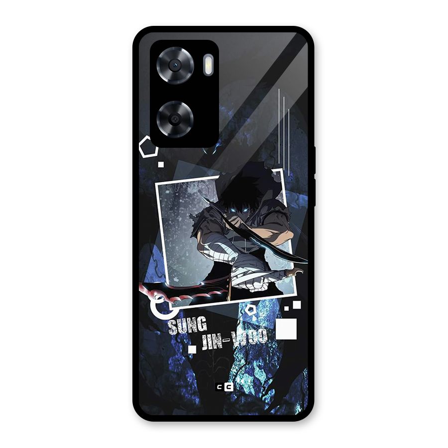 Sung Jinwoo In Battle Glass Back Case for Oppo A57 2022