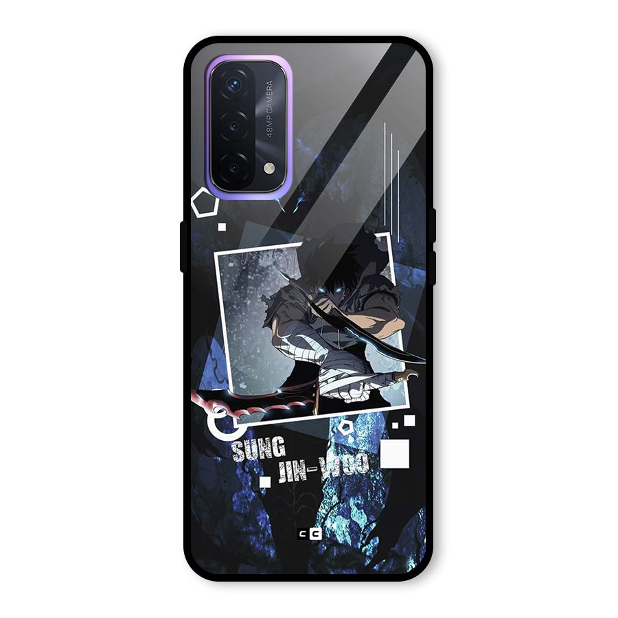 Sung Jinwoo In Battle Glass Back Case for Oppo A74 5G