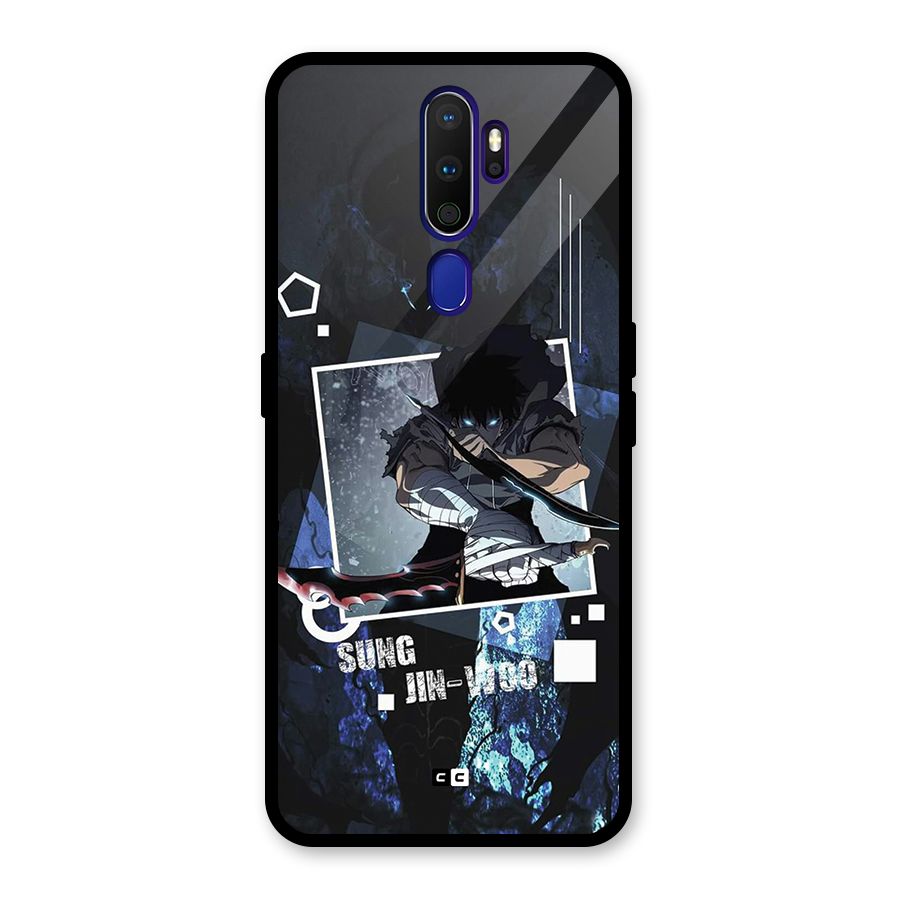 Sung Jinwoo In Battle Glass Back Case for Oppo A9 (2020)