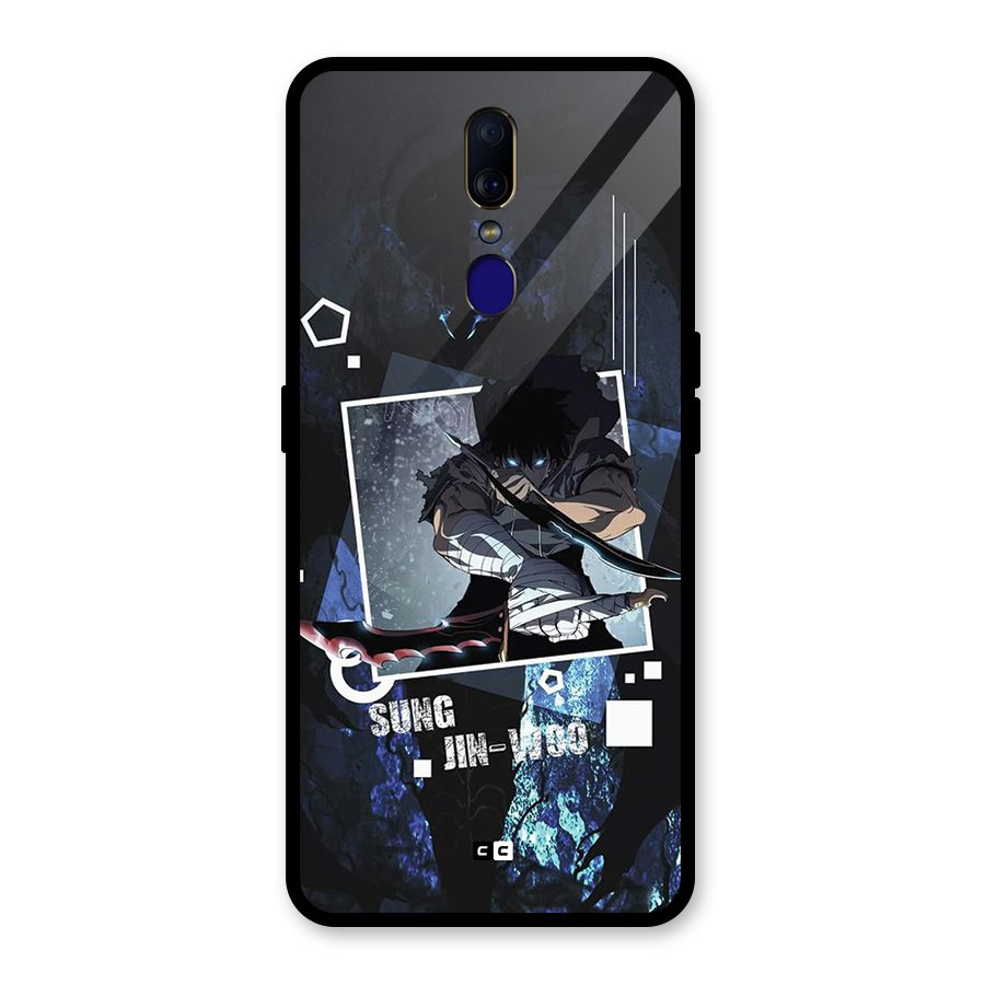 Sung Jinwoo In Battle Glass Back Case for Oppo F11