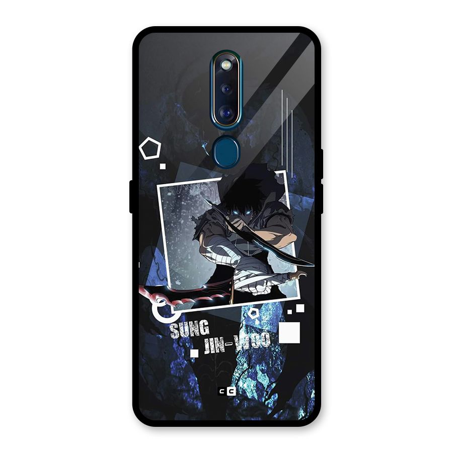 Sung Jinwoo In Battle Glass Back Case for Oppo F11 Pro
