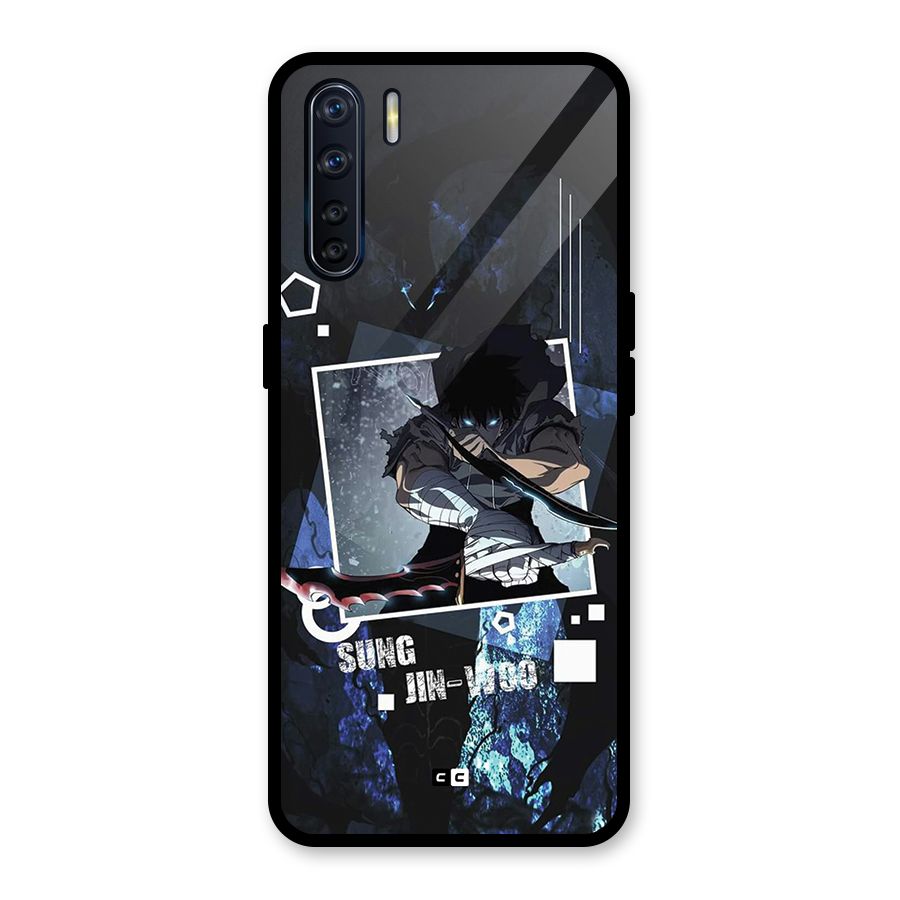 Sung Jinwoo In Battle Glass Back Case for Oppo F15