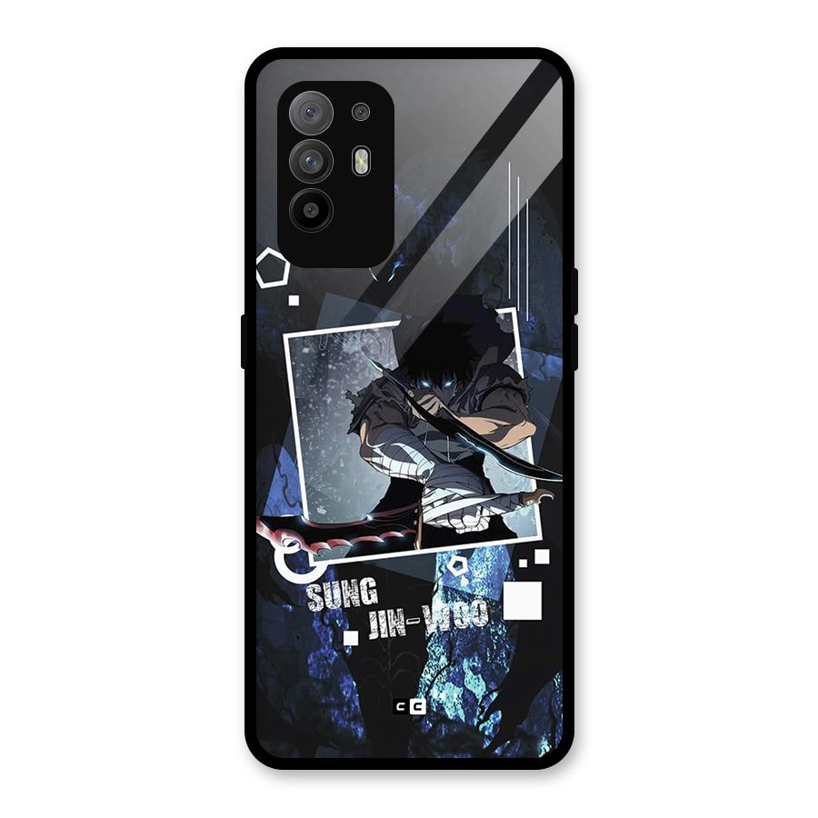 Sung Jinwoo In Battle Glass Back Case for Oppo F19 Pro Plus 5G