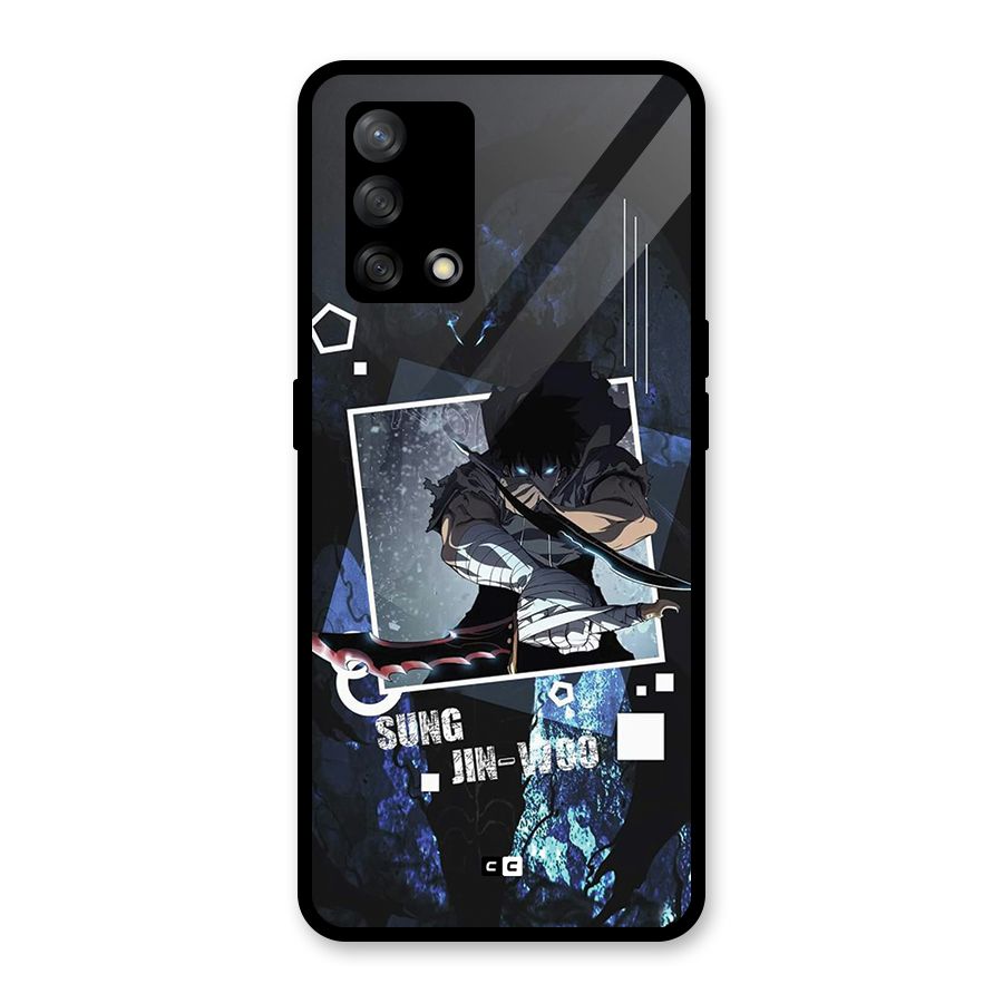 Sung Jinwoo In Battle Glass Back Case for Oppo F19s