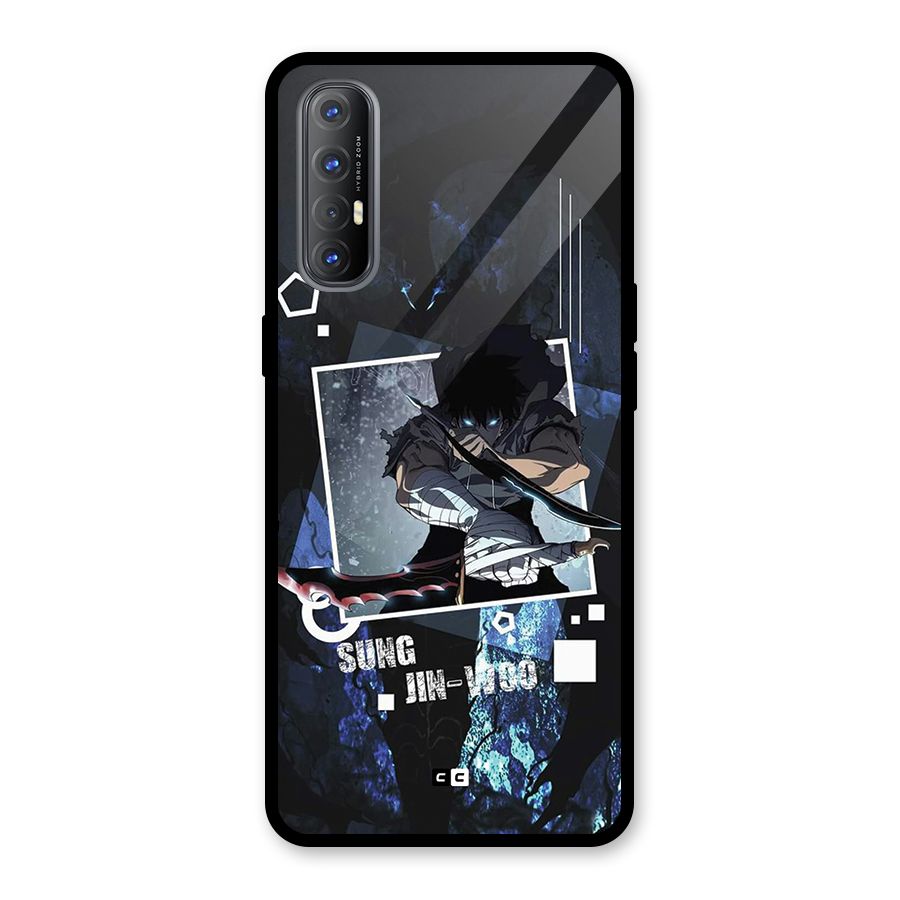 Sung Jinwoo In Battle Glass Back Case for Oppo Reno3 Pro
