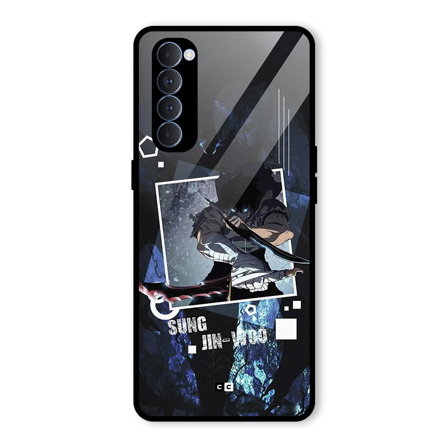 Sung Jinwoo In Battle Glass Back Case for Oppo Reno4 Pro