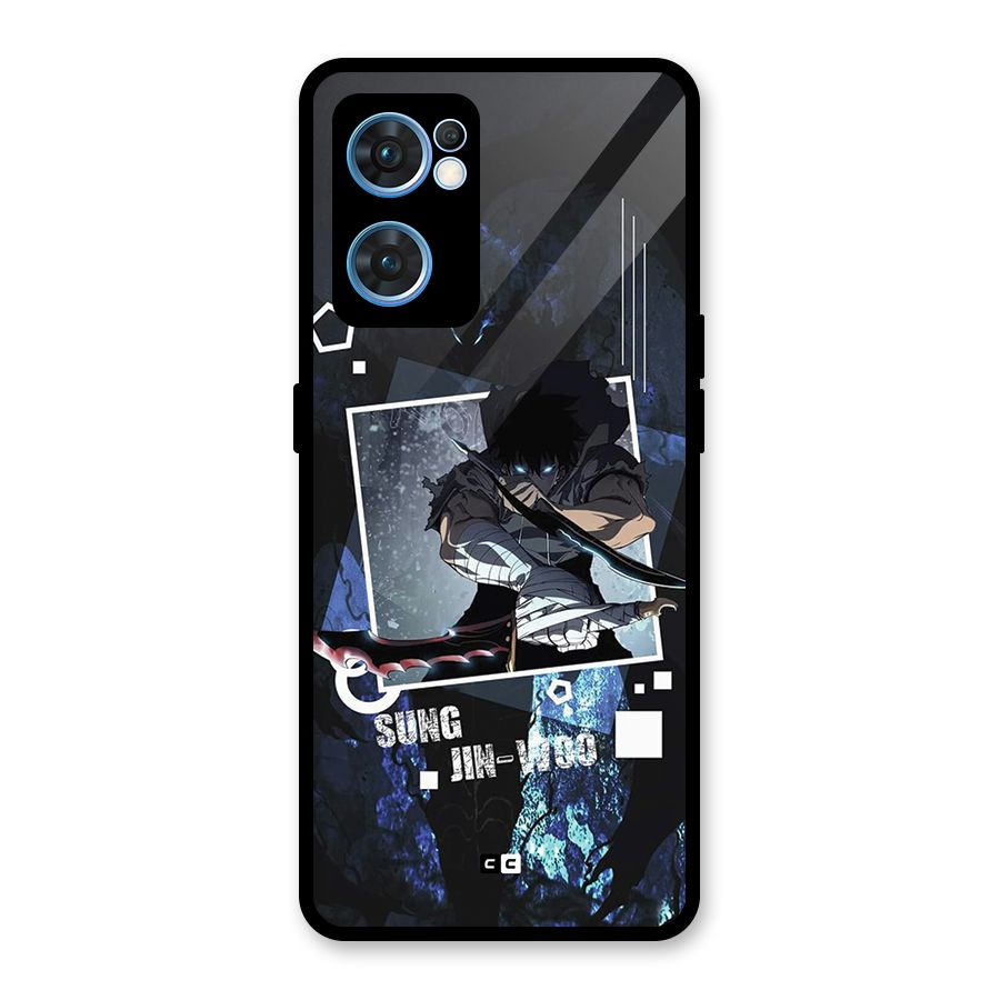 Sung Jinwoo In Battle Glass Back Case for Oppo Reno7 5G