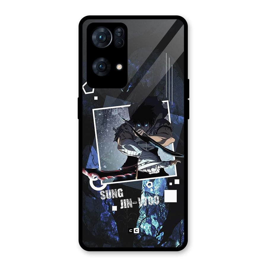Sung Jinwoo In Battle Glass Back Case for Oppo Reno7 Pro 5G