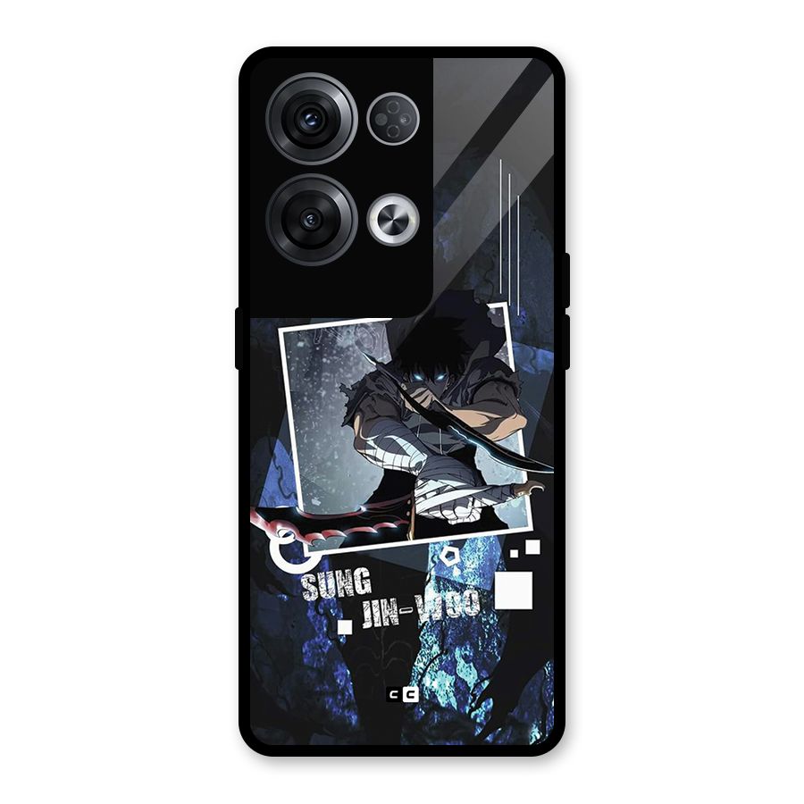 Sung Jinwoo In Battle Glass Back Case for Oppo Reno8 Pro 5G