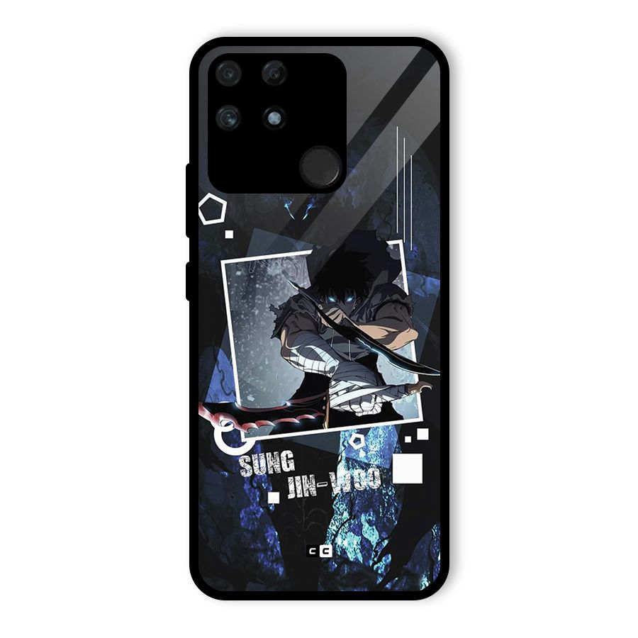 Sung Jinwoo In Battle Glass Back Case for Realme Narzo 50A